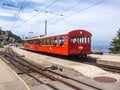 Rigi Railways, the highest standard gauge railway in Europe: Standard gauge rack railways, the VitznauÃ¢â¬âRigi Bahn VRB Royalty Free Stock Photo